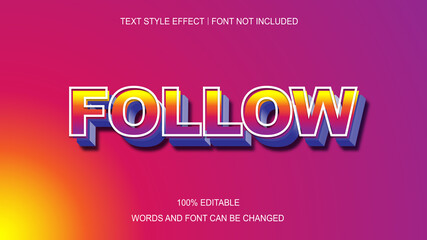 FOLLOW TEXT EFFECT EDITABLE