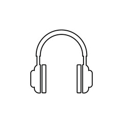 headphones icon on white background