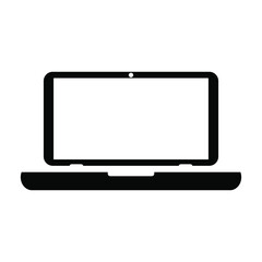 laptop computer with blank screen