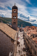 Dubrovnik old city - main street from the city wall