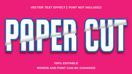 PAPER CUT STYLE  EDITABLE TEXT EFFECT