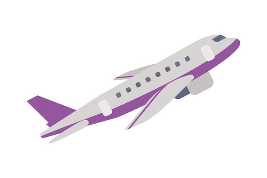 Purple Airplane Icon