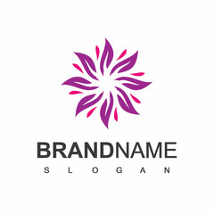Flower Logo Template, Beauty Symbol