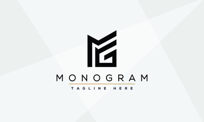 MG Letter Logo Design Monogram