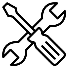 screwdriver line icon