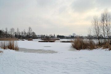 Winter landscape
Halle (Saale) Germany - January 22, 2012
