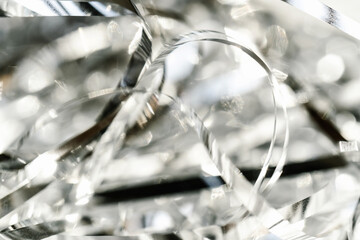 Abstract atmospheric background of tinsel with bokeh.