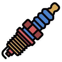 sparkplug line icon