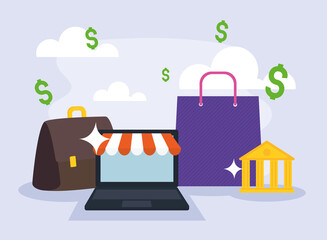 Fototapeta premium beautiful online finance card