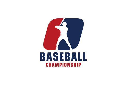 Letter O with Baseball Logo Design. Vector Design Template Elements for Sport Team or Corporate Identity.