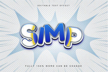editable of cute trendy teen slang simp text effect.logo text.typhography logo