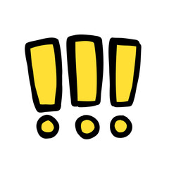 びっくりマークのイラスト（！！！）