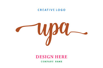 Fototapeta UPA lettering logo is simple, easy to understand and authoritative obraz