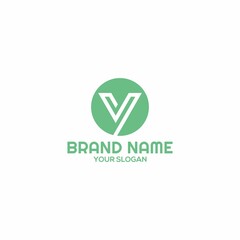 Circle VY Logo Design Vector