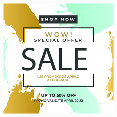 Abstract sale instagram post poster