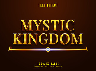 fantasy golden luxury mystic kingdom text effect