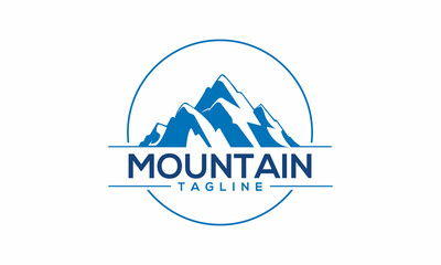 Unique mountain logo Modern and minimalist vector and abstract logo