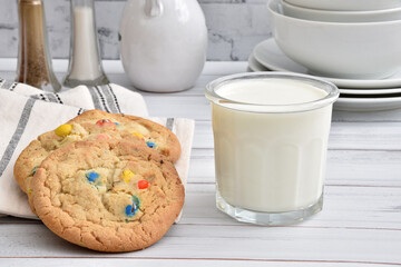 Sugar cookies and milk