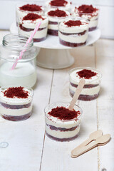 Cup of yummy creamy dessert