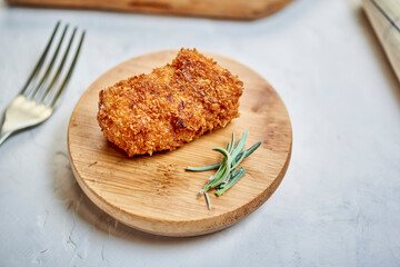 Chicken nugget and fresh rosemary