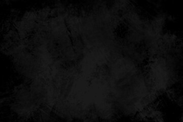 Concrete wall black color for background. Old grunge textures with scratches and cracks. Black painted cement wall texture.