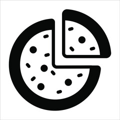 pizza vector black filled outline icon. Modern thin line symbols. Collection of traditional elements.