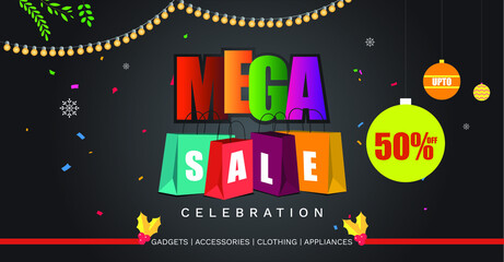 Christmas Sale banner and website banner vector design 