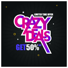 Crazy Deal sale banner design