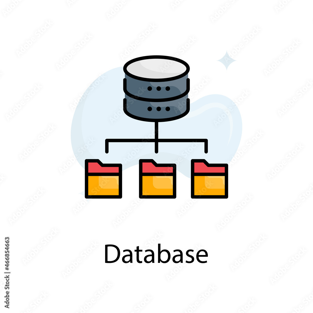Poster database vector fill outline icon design illustration. web analytics symbol on white background eps 