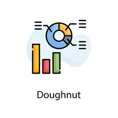 Doughnut vector fill outline Icon Design illustration. Web Analytics Symbol on White background EPS 10 File