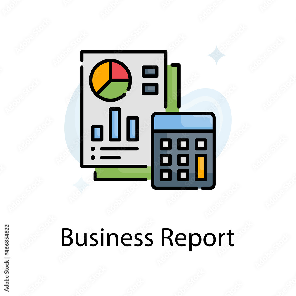 Poster business report vector fill outline icon design illustration. web analytics symbol on white backgrou