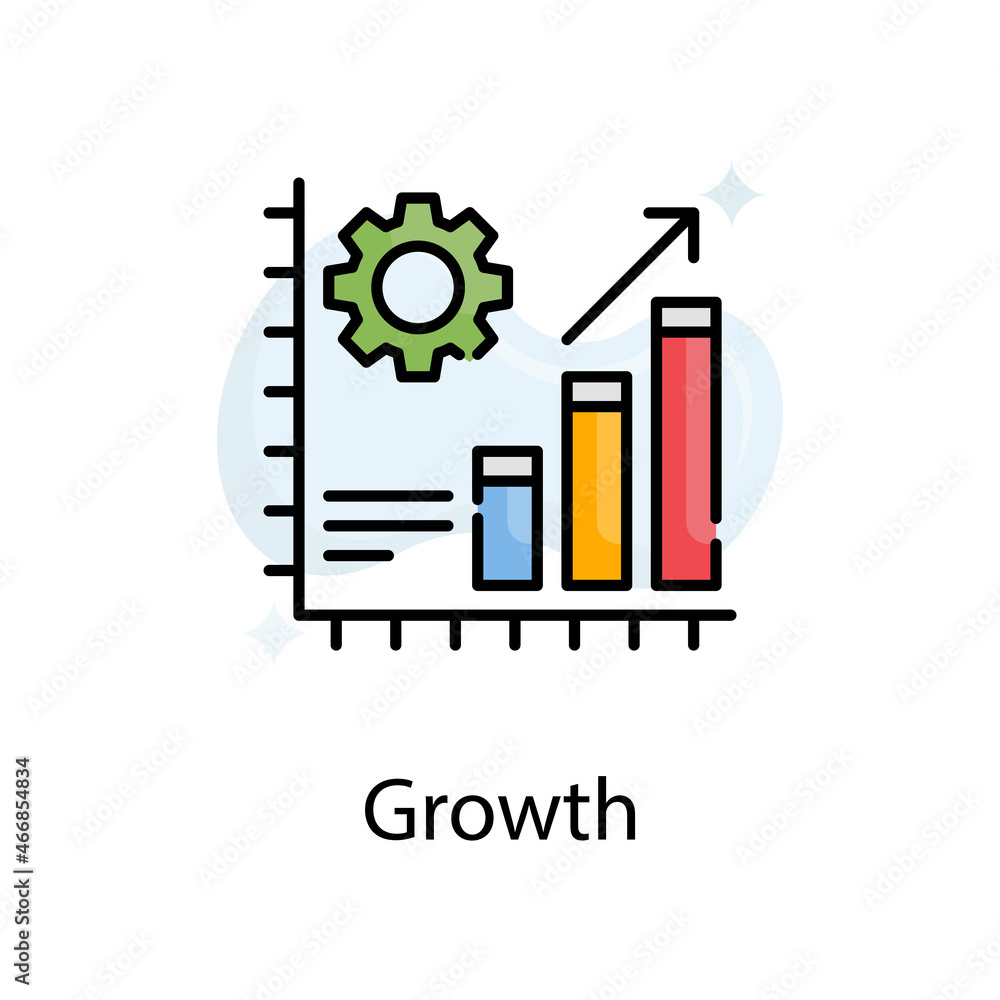Poster growth vector vector fill outline icon design illustration. web analytics symbol on white background