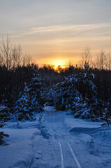 sunrise over the river