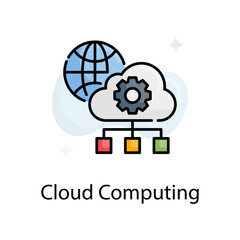 cloud computing vector fill outline Icon Design illustration. Web Analytics Symbol on White background EPS 10 File