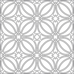 floral pattern background.Repeating geometric pattern from striped elements.   Black and white pattern.