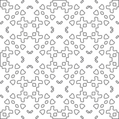 floral pattern background.Repeating geometric pattern from striped elements.   Black and white pattern.