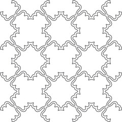 floral pattern background.Repeating geometric pattern from striped elements.   Black and white pattern.