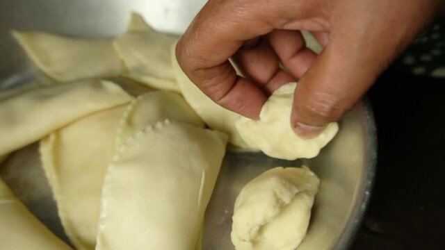 Sweet dumplings prepared during Indian festival of Diwali and Holi, Also known as Gujiya or gujia or karanji.