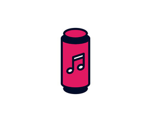 Soundspeaker flat icon. Single high quality outline symbol for web design or mobile app.  Holidays thin line signs for design logo, visit card, etc. Outline pictogram EPS10