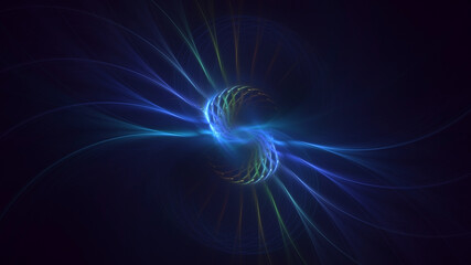 3D rendering abstract colorful fractal light background