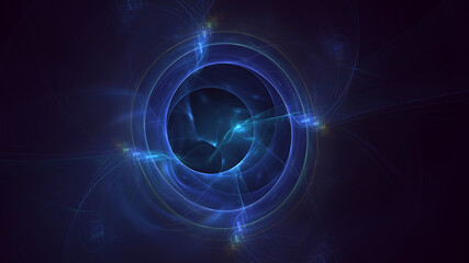 Fototapeta premium 3D rendering abstract round light background