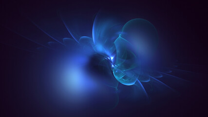 3D rendering abstract colorful fractal light background