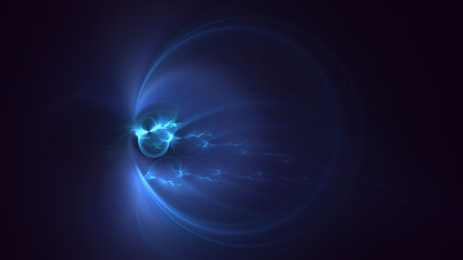 Obraz premium 3D rendering abstract multicolor fractal light background