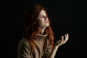 emotional woman depression disorder problem aggression