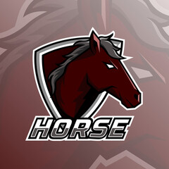 Horse mascot logo