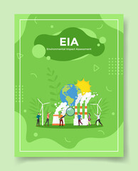 eia environmental impact assessment for template of banners, flyer, books, and magazine cover