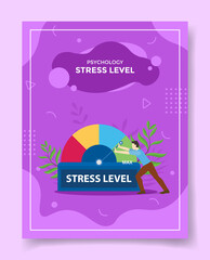 stress level concept for template of banners, flyer, books, and magazine cover