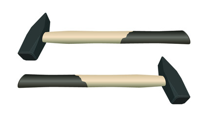 hammers isolated on white background, hammer vector illustration