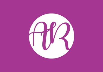 Fototapeta premium Unique shape of AR initial letter