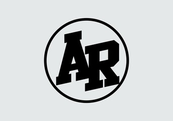 Unique shape of AR initial letter